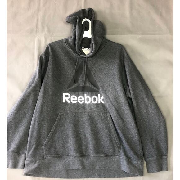 Gray Reebok Pullover Sweater with Hoodie, Unisex, Size 3X - Picture 2 of 2